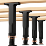4-Pack Adjustable Bed Frame Support Legs, 14.99-27.94 cm Height Range, Universal Fit for King & Queen Size Beds, Easy Installation, No Electricity Needed, Sturdy Support