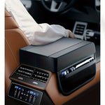 1pc Car Armrest Cushion Pad With Storage Pockets, Universal Center Console Height Increase Mat, Memory Foam, Vehicle Interior Accessories, Black