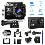 This Is a 1080P HD Action Camera Featuring Ultra HD Recording, a 140° Wide-Angle Lens, a 5.08Cm LCD Screen, Designed for Outdoor Sports Recording, with Automatic Exposure, Digital Stabilization, a Fisheye Lens, And Powered b