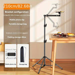 Carbon Steel Camera Tripod Stand - Waterproof Multipurpose Photography & Video Recording Overhead Tripod with 360 Degree Arm, Extendable Floor to Desk Mount for Live Streaming, Outdoor Shooting