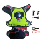 Adjustable Dog Harness for GoPro Hero 10/9/8/7/6/5/4/3 Max - Pet Vest Mount with Reflective Straps & Action Camera Attachment for Night Walks, Black, Pet Action Camera | Reflective Pet Gear | Comfortable Pet Harness, Harness