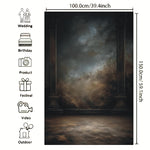 Black Abstract Vinyl Photography Backdrop 152.4x91.44cm/152.4x213.36cm - Perfect for Portraits, Photo Booths & Events