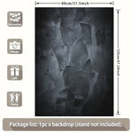 1pc Versatile Black & Gray Abstract Polyester Backdrop, 229.87x179.83cm - Ideal for Photography, Holiday Parties & Home Decor, Durable Collectible Figurine with Textured Design