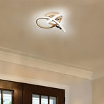 Rose Golden Dimmable LED Ceiling Light | Modern Minimalist Design | Semi-Flush Mount | Metal Shade | Ideal for Bedroom, Kitchen, Living Room & Commercial Spaces | Includes Installation Hardware, Party Lighting | Elegant Light