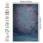 Versatile Blue Gradient Vinyl Backdrop 152.4x91.44cm/152.4x213.36cm - Perfect for Portrait & Event Photography, No Power Needed