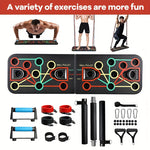 1pc Push-up Board Set, Including Push-up Board, Tension Ropes, Handles, Ankle Straps, And More Accessories, Combination For Chest, Abdominal Muscle Exercise, Strength Training, Body Shaping