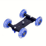 1pc Glide Dolly - Rolling Slide for DSLR Cameras and Camcorders, Ideal for Low-Position Shooting, Photography Table Slide, Silicone Anti-Slip Wheel Angle Control Knob