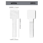 20-Pack Polyamide Cable Ties with Self-Adhesive Backing, White Cable Organizer Clips for Cord Management, Reusable Cable Fasteners for Home and Office Use