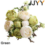 Artificial Flowers Bouquet 13 Heads - Peony Silk Flowers