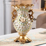 Luxury Resin Vase - Stereoscopic Fowers Arrangement Wobble Plate