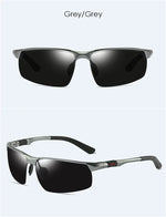 Men's aluminum magnesium sunglasses driving color changing polarizer 3121