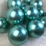 5-30pcs/lot Chrome Metal Balloon Large Latex Balloons Gold Silver Green Birthday Party Wedding Christmas Decor Helium Balloon