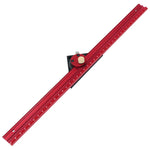 Carpenty Precision Scribe Ruler Carpenty Aluminum T-Type Line Drawing Hole Ruler Woodworking Square Layout Marking Gauge