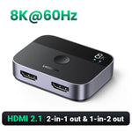 UGREEN HDMI 2.1 Splitter Switch 8K & 60Hz - 4K & 120Hz - 2 in 1 out