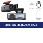 Dash Cam Dual Lens - DVR Night Vision Built-In Wi-Fi Support