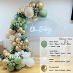 Baby Shower Balloons Brown Coffee Green Balloon Garland Arch Kit Wedding Decoration Birthday Party Baptism Christening