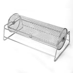 Stainless Steel Rolling BBQ Grill Mesh Basket Grill Rotisserie Basket roll Barbecue cage Roaster
