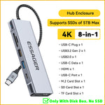 Essager USB Hub With Disk Storage Function - 8-in-1