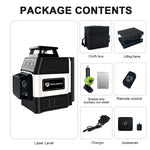 Self-Leveling Mini Laser Level - 12 Lines - 360° Horizontal and Vertical