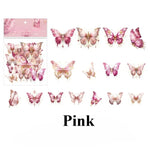 30Pcs/pack Retro Butterfly Stickers Decorative Hand Account Scrapbooking Material Label Diy Diary Album Stickers