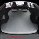 For Tesla Model 3 Model Y 2017-2023 Inflatable Air Mattress Outdoor Camping Inflatable Special Suede Fabric Car Travel Bed