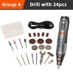 21000rpm USB Cordless Rotary Tool Dremel Mini Drill Engraving Pen Electric USB Mini Wireless Drill with Accessories DIY Set