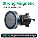 UGREEN Qi2 15W Magnetic Car Phone Holder + Wireless Charger Stand