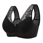 S-6XL Sports yoga bra cotton cups front zipper underwear breathable women no steel ring tank top lace large size bra