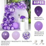 Purple Balloons Garland Arch Kit Latex Ballon Wedding Birthday Party Decoration Kids Adult Wedding Baby Shower Decor Ballons
