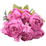 European Artificial Peony Silk Fake Flowers