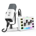 FIFINE All-in-One Podcast Kit with RGB Audio Mixer