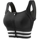 Front Zipper Sports Bra Women's Running Shock-proof No Steel Ring Gathered Back Underwear Fitness Quick-drying Yoga Vest