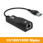 10/100/1000Mbps USB 3.0 Wired USB To Rj45 Lan Ethernet Adapter Network Card for PC Macbook Windows 10 Laptop