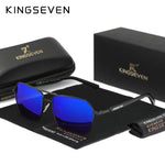 KINGSEVEN 2024 Polarized Sunglassesfor Men Alloy frame Outdoor Driving Eyewear Anti-Glare Mirror Lens Business Men