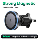 UGREEN Qi2 15W Magnetic Car Phone Holder + Wireless Charger Stand