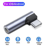 New Elbow USB Type C to 3.5mm Jack AUX Audio Headphone Converter Adapter Fast Charger 30W for Samsung iPhone 15 Xiaomi Huawei