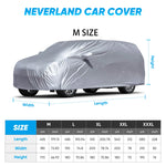 Universal SUV/Sedan Full Car Covers Outdoor Waterproof Sun Rain Snow Dust Resistant Protection UV Car silver Car Case Cover M-XX