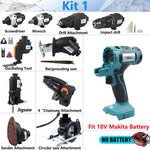 10 in 1 Brushed multifunctional tools Power Tools Set Chainsaw Multitool Electric Screwdriver Electric Drill DIY Woodworking