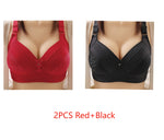 Sexy Deep V Bras Women Patchwork Lace Seamless Solid Color BraletteWireless Bra Lingerie Breathable Breasted Underwea