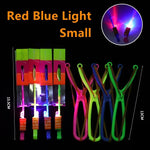 New 50/30/10/5/1Pc Amazing Light Toy Arrow Rocket Helicopter Flying LED Light Toys Party Fun Best Gifts Rubber Band Catapult