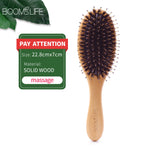 Boar Bristle Hair Brush - Anti-Static Scalp Massage Comb