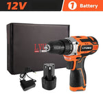 20V Cordless Drill 40N.m 25 Plus 1 LYUWO Electric Screwdriver Keyless Chuck Two Gear Speed Wireless Power Driver Battery Tools