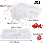 DIY Crystal Epoxy Resin Mold Love Heart Picture Frame Pendulum Pedestal Base Silicone Mold