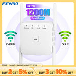 FENVI 1200Mbps 5Ghz Wireless WiFi Repeater Booster 2.4G/5GHz Wi-Fi Signal Amplifier Extender Router Network Wlan WiFi Repetidor