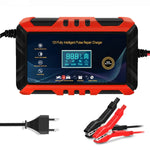 Car Battery Charger - Intelligent Pulse Repair LCD Display