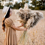 Natural Fluffy Large Dried Pampas Grass - 50-60cm