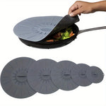 Multi-Size Silicone Lids - Heat-Resistant, Microwave & Stovetop Safe - 5-Piece Set