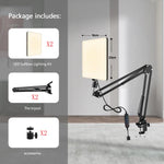 LED Photography Light - Photo Studio Lamp With Scissor Arm Stand