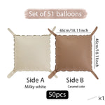 50 Pieces of Square Double-Sided Aluminum Foil Balloon Walls, Birthday Parties, Anniversaries, Wedding Season, Valentine's Day