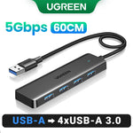 UGREEN USB 3.0 Hub 4 Ports USB HUB Slim for Mouse, Keyboard Compatible with MacBook Pro Air Laptop Desktop PC Xbox PS5 Splitter